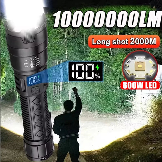 Powerful Rechargeable LED Flashlight